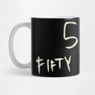 Hand Drawn Letter Number 55 Fifty Five Mug